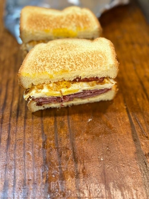 Turkey Bacon & Egg Sandwich.
