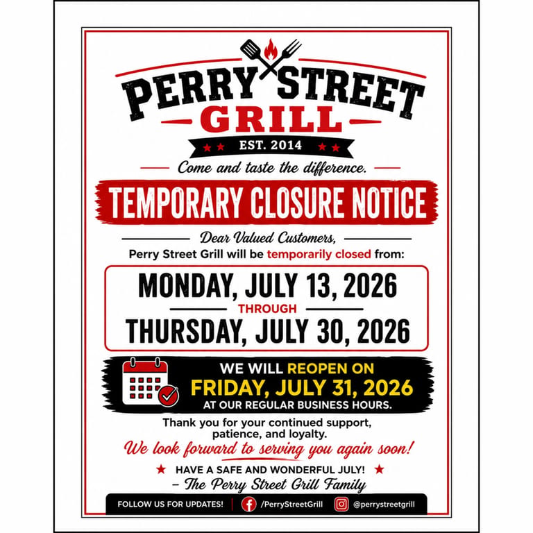 We're Pausing Service July 13 Through 30