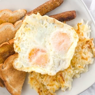 2 XL Eggs, Meat, Hash Browns, Toast & Jelly