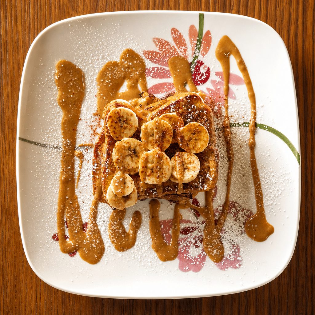 Stuffed French Toast Peanut Butter and Bananas.