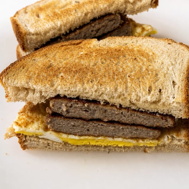 Turkey Sausage & Egg Sandwich.