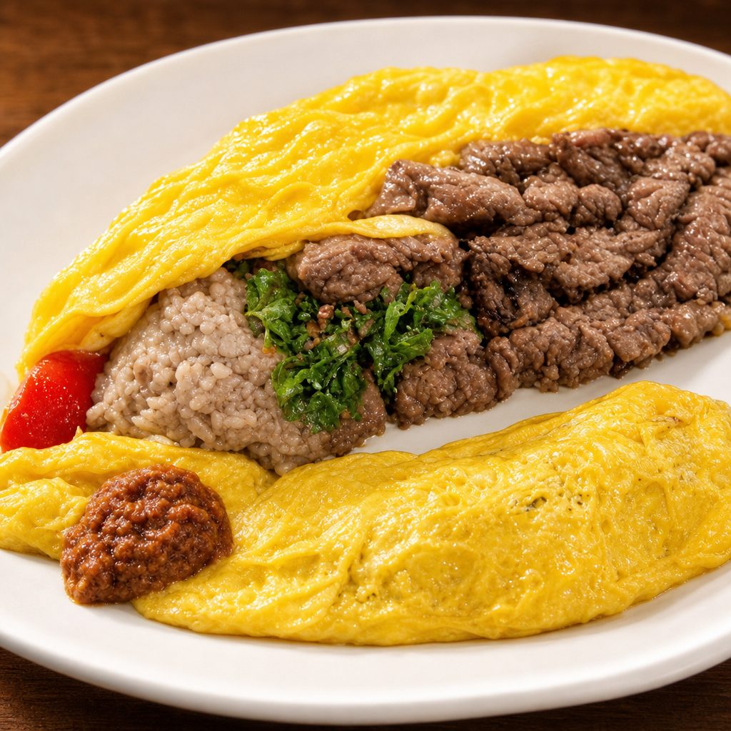 Steak Omelette.