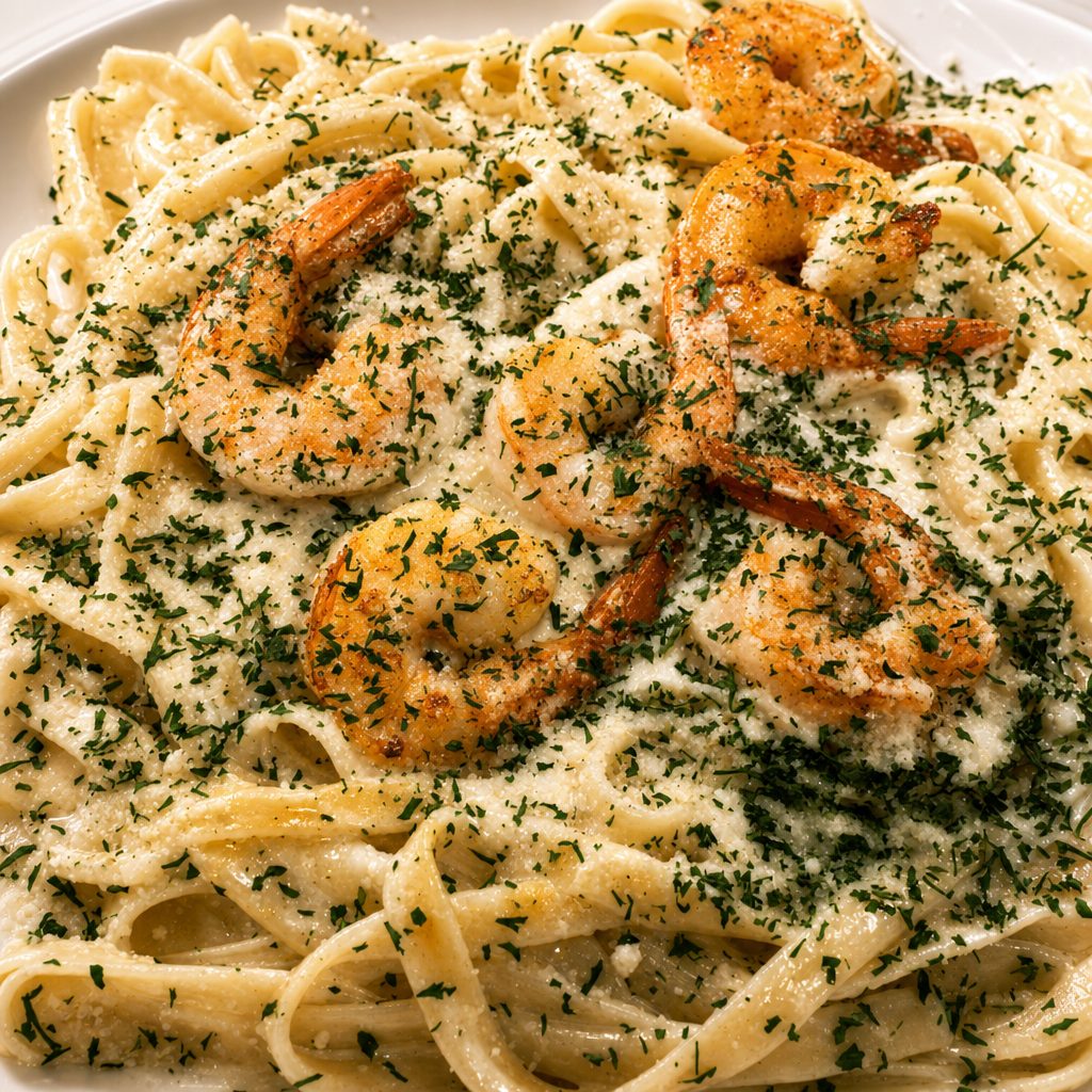Shrimp Alfredo.