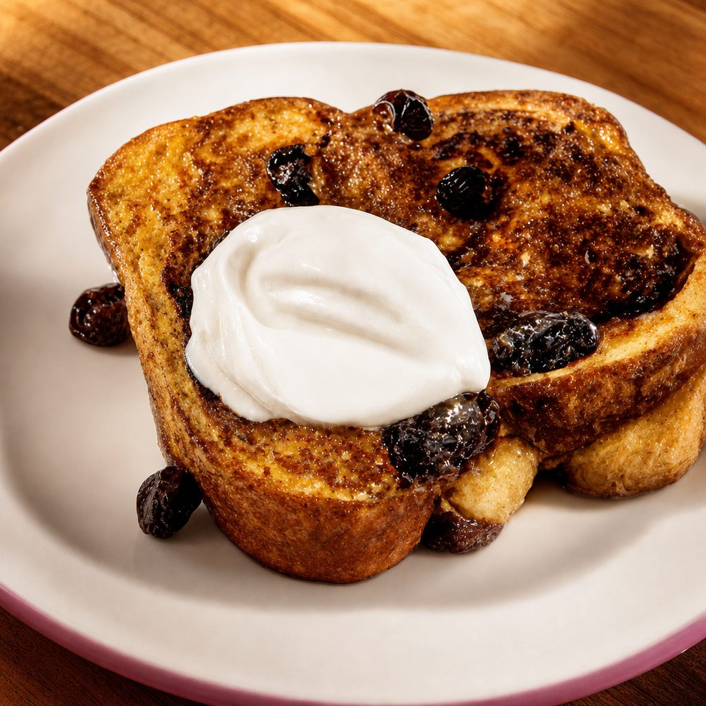 Cinnamon Raisin French Toast.