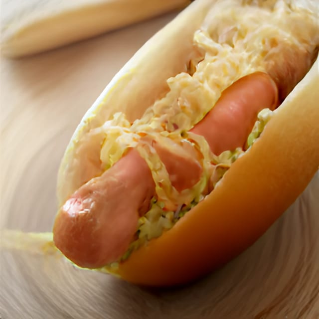 Hot Dog with Sauerkraut.