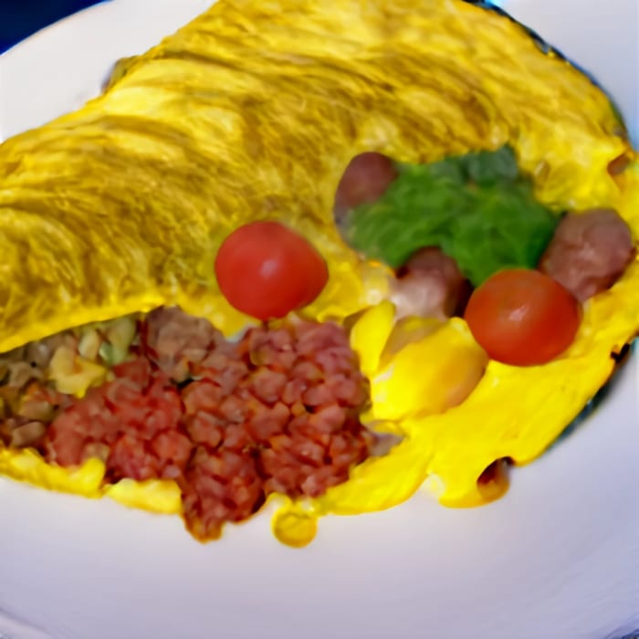 Meat & Cheese Omelette.