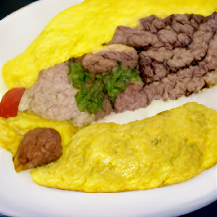 Steak Omelette.