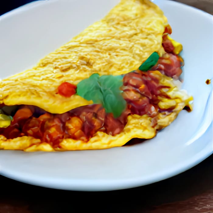 Chili & Cheese Omelette.